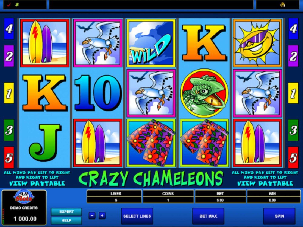 Бесплатные игровые автоматы «Crazy Chameleons» в казино MaxBet